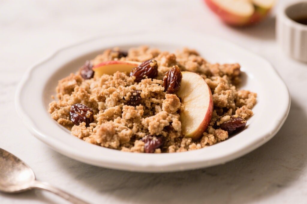 Naturally Sweetened Apple Date Crumble