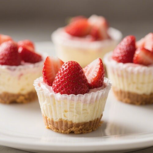 No Bake Strawberry Cheesecake Cups