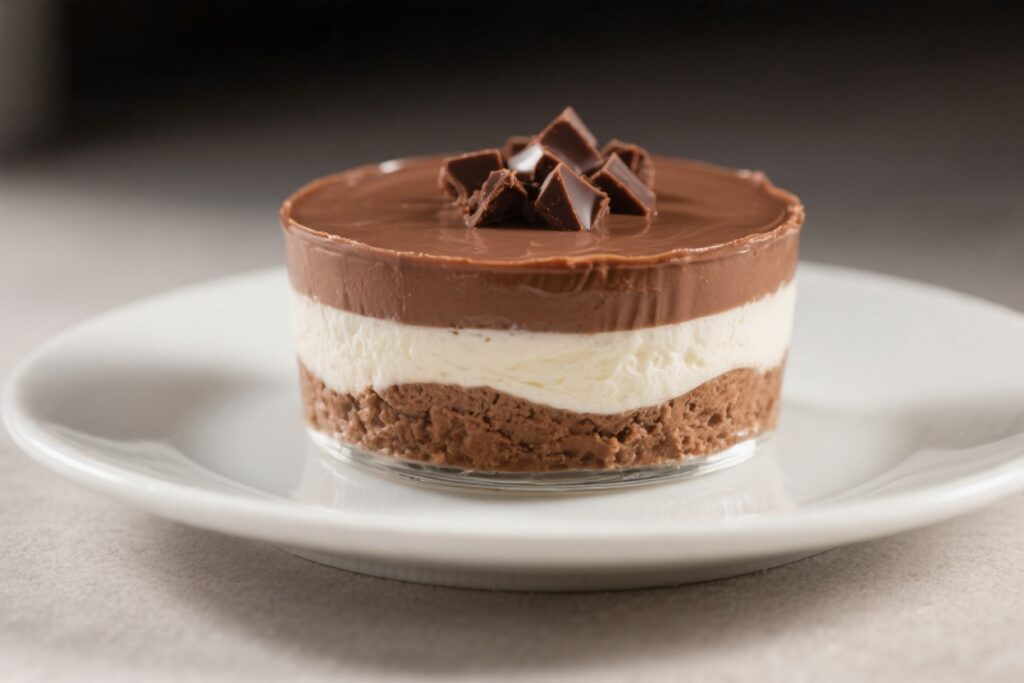 Keto Chocolate and Cream Pudding Dessert