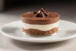 Keto Chocolate and Cream Pudding Dessert