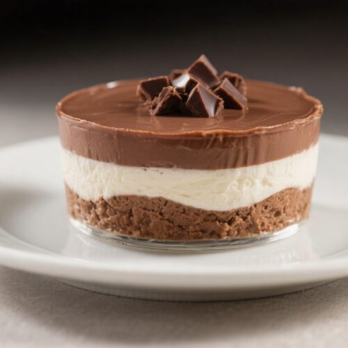 Keto Chocolate and Cream Pudding Dessert