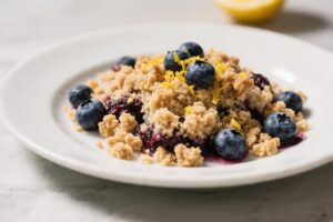 Blueberry Crumble With Lemon Zest