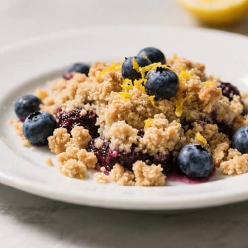 Blueberry Crumble With Lemon Zest