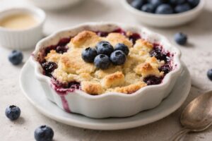 5 Ingredient Blueberry Cobbler