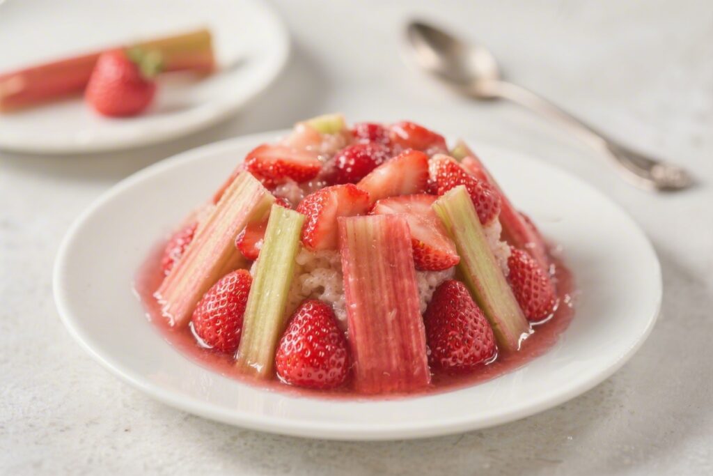 Rhubarb & Strawberry Summer Pudding