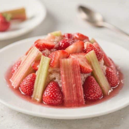 Rhubarb & Strawberry Summer Pudding