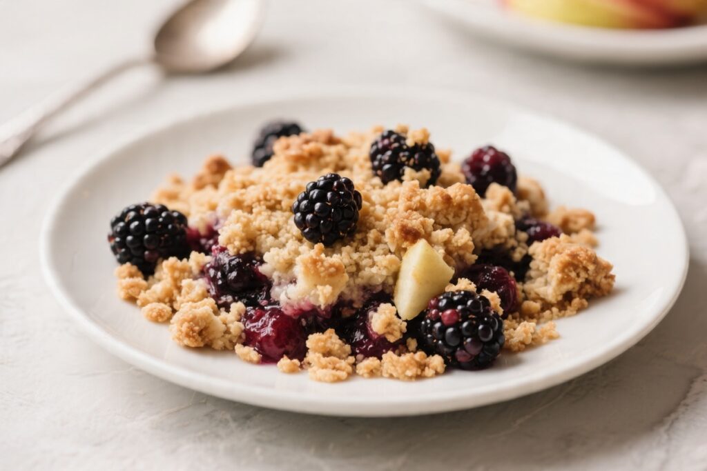 Blackberry and Apple Crumble