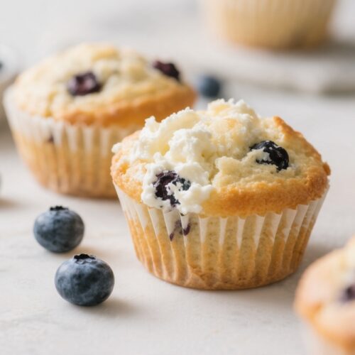 Blueberry Muffins with Cottage Cheese