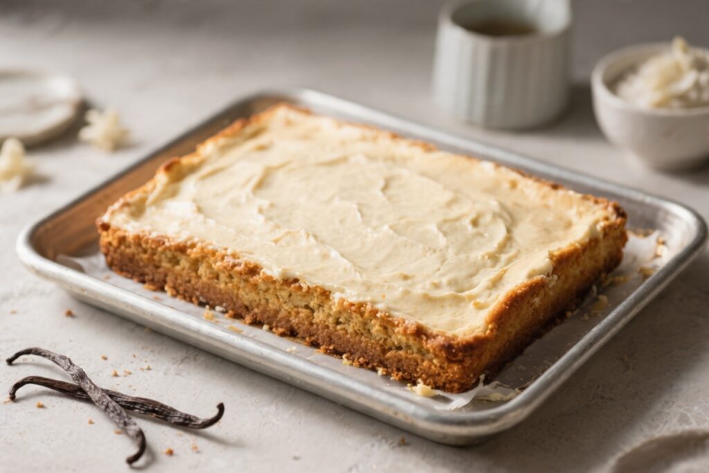 5 Ingredient Vanilla Traybake
