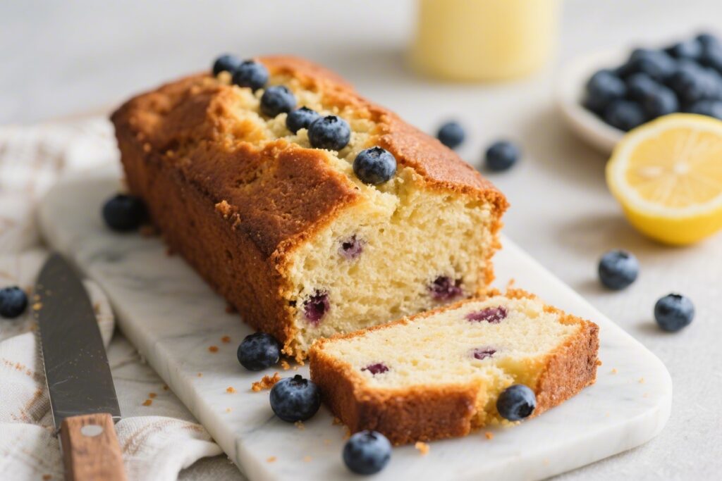 Lemon Blueberry Picnic Loaf Cake