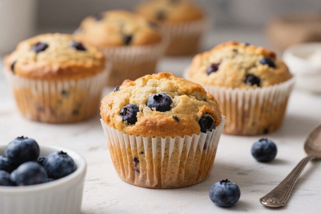 High Protein Blueberry Muffins
