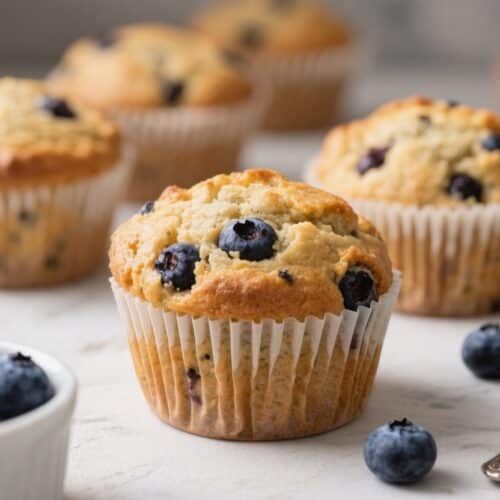 High Protein Blueberry Muffins