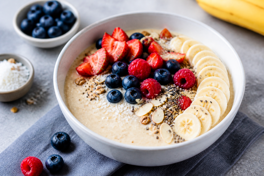 Healthy Banana Dessert Smoothie Bowl