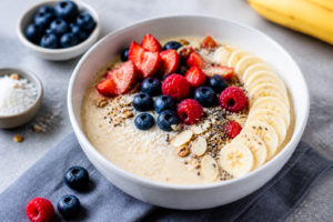 Healthy Banana Dessert Smoothie Bowl