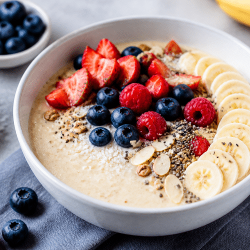 Healthy Banana Dessert Smoothie Bowl