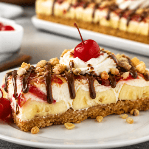No Bake Banana Split Dessert Bars