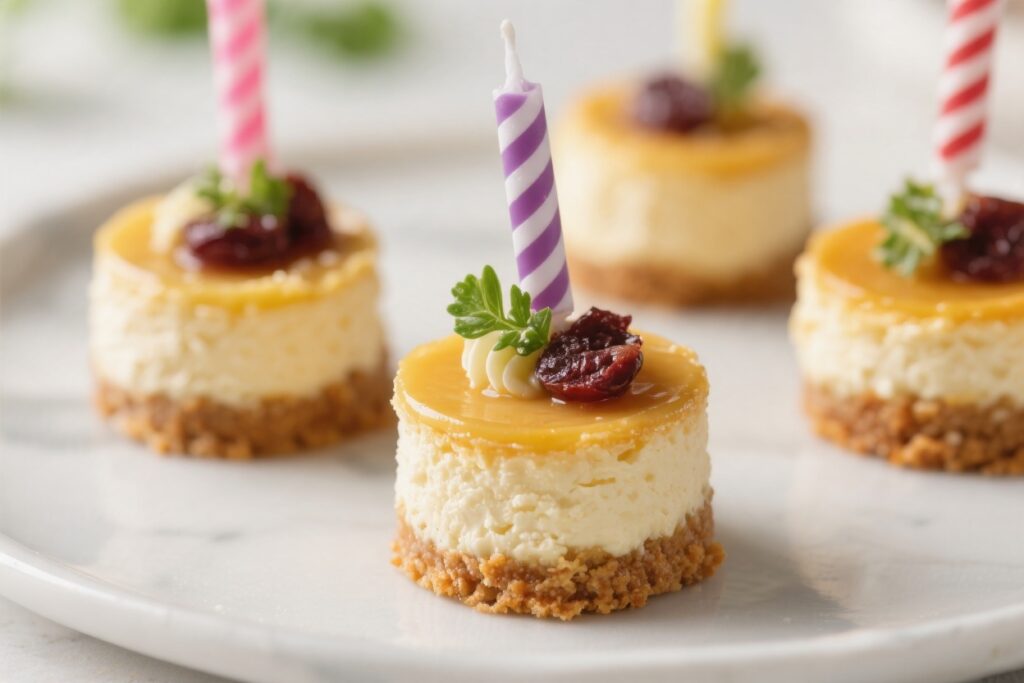 Keto Birthday Dessert Mini Cheesecakes