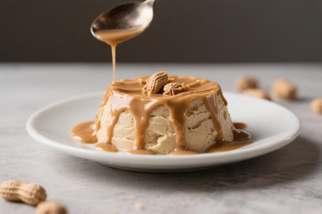 Keto Pudding Dessert With Peanut Butter Drizzle