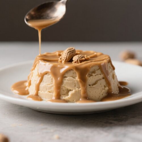Keto Pudding Dessert With Peanut Butter Drizzle