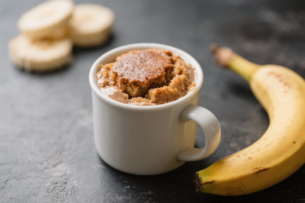 Quick Banana Mug Cake Dessert