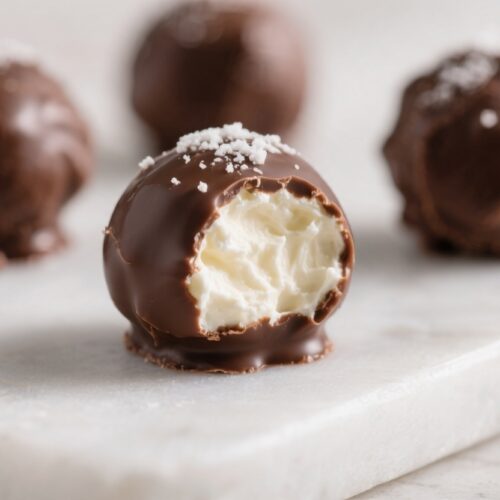 Keto Cream Cheese Dessert Balls With Chocolate Coating