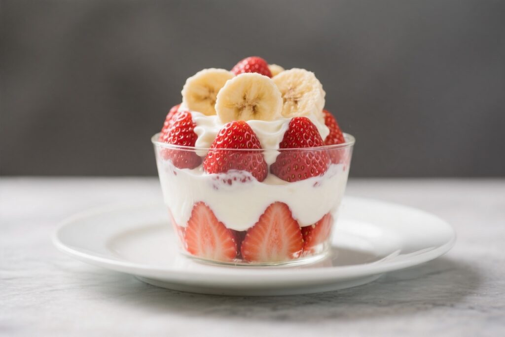 Select Strawberry and Banana Dessert Parfait With Yogurt