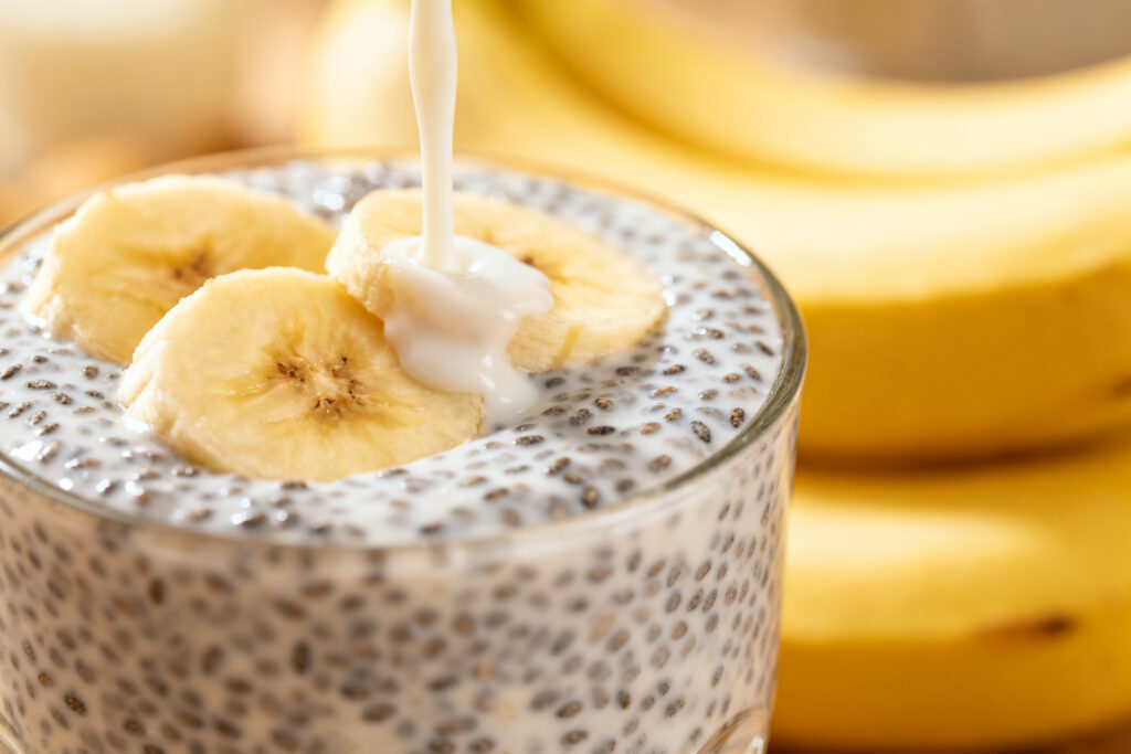 Healthy Banana Dessert Chia Pudding